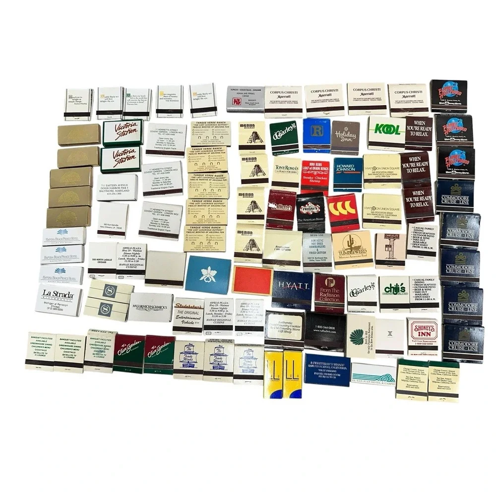 Huge Lot Of 100+ Matchbooks & Boxes From Various locations